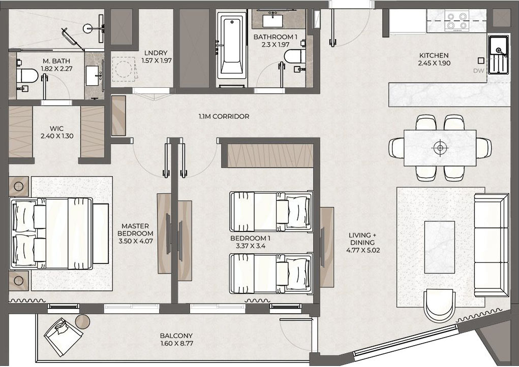 Terrazzo Residences At JVC floor plan
