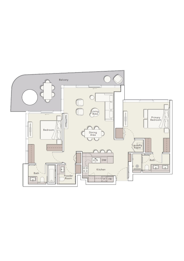 Mercer House at Uptown Dubai - Ellington Properties floor plan