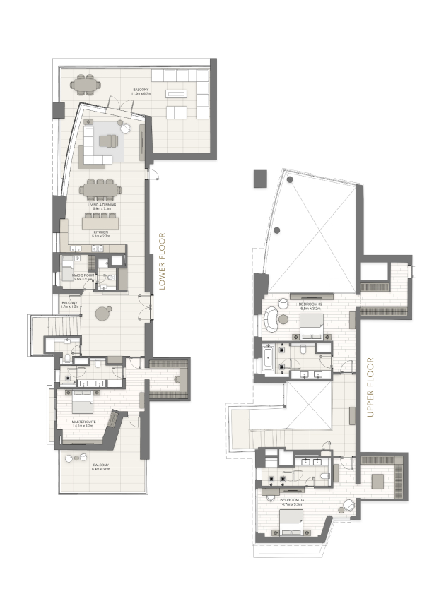 LIV Waterside at Dubai Marina - Waterfront Luxury Living floor plan