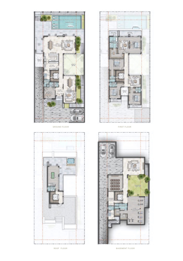 Cavalli Estate Villas At Damac Hills floor plan