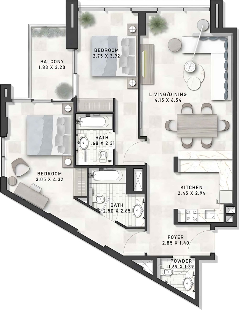 Virdis at Damac Hills 2, Dubai - Damac Properties floor plan